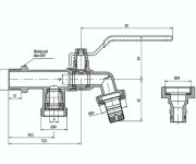 Kulový Zahradní Kohout Oligo Duo 1/2"- 3/4"- 3/4" S Nástavcem Na Hadici, S Připojením Na Hadici A Rychlospojkou 06120DC123434