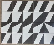 Retro dlažba Deceram Origami Black 15x15 - mix