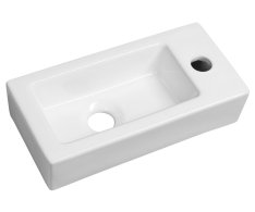 Sapho Zoe Keramické Umývátko 37x18cm, Otvor Pro Baterii Vpravo, Bílá