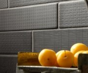 Vzorovaný dekor Tonalite Geomat Slab Texture Lavagna 7,5x30 Decoro - antracitová