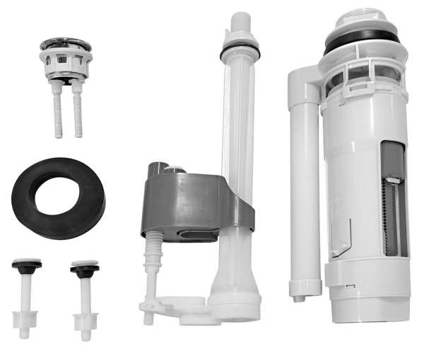 Aqualine Splachovací Souprava S Dual Tlačítkem, Spodní Napouštění 1/2", Chrom