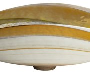 Sapho Amber Murano Skleněné Umyvadlo Na Desku, 51x45cm, Oválné, Ivory/topaz
