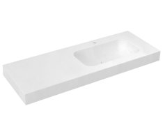 Sapho Emico Umyvadlo, Rockstone, 170x50cm, Límec L, Pravé, Bílá Mat