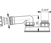 Sifon Vanový Bez Odtokového Ventilu, G 6/4" - Rozebíratelný ALC-A53-64