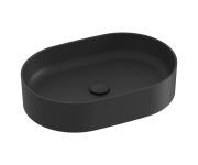 Umyvadlo Ceramic Slim O - Umyvadlo Ceramic Slim O 55, bez otvoru pro baterii, bez přepadu, černá matná XJX0D155000