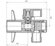 Aqualine Rohový Kulový Ventil 1/2"x3/8", S Filtrem, Pár, Chrom