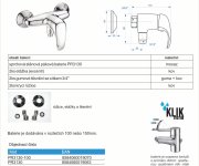 Sprchová Stěnová Baterie Bez Příslušenství, Rozteč 100 Mm, Klik-klak - Chrom - Perla PR3130-100