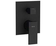 Sapho Cubemix Podomítková Sprchová Baterie, 2 Výstupy, černá Mat