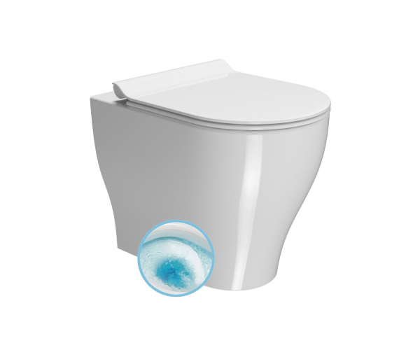 Gsi Tono Wc Mísa Stojící, Geniusflush, 36x53cm, Spodní/zadní Odpad, Bílá Extraglaze