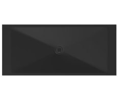 Gsi Keramická Sprchová Vanička, Obdélník 180x80x2cm, černá Mat