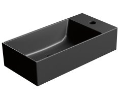 Gsi Kube X Keramické Umývátko 50x25cm, Pravé/levé, černá Mat