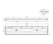 Nofer Závěsný Umývací žlab 2400x130x450mm, Nerez Mat