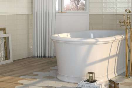 Deceram Madelaine Beige a Moka - šestihran 17,5x17,5