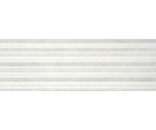 Dekor jako beton Azuvi Concept Ruled Mix 25x75 Mat. - bílá