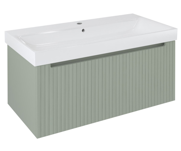 Sapho Nelio Strip Umyvadlová Skříňka 96,5x44x49cm, 1x Zásuvka, Verde