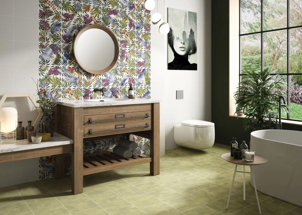 Realizace Barevné obklady Codicer Tahiri Garden 25x25 nejen pro Vaši koupelnu