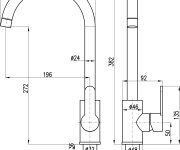 Dřezová baterie ZAMBEZI Nikl - kartáčovaná 3/8" ZA109.0/4IN