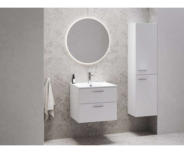 Vysoká skříňka Chrome II - SB Chrome II 39 P, bílá, madlo 152 mm, chrom