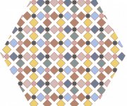 Retro dlažba Codicer Kasbah Mix Colors 22x25 Hexagonal
