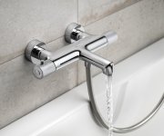 Sapho Solaris Nástěnná Vanová Termostatická Baterie, Chrom