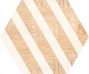 Dlažba jako dřevo Codicer Hex 25 Harlem Brown Mix - hnědá