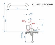 Up-down, Dřezová Stojánková Baterie KI114001