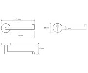 Sapho X-round Gun Metal Držák Toaletního Papíru, Gun Metal