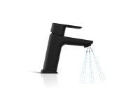 Umyvadlová stojánková baterie 10° Free TD F 012.00 - TD F 012.20BLM Umyvadlová stojánková baterie 144 mm bez výpusti, černá matná X070148
