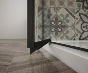 Gelco Trinity Black Obdélníkový Sprchový Kout 900x1200mm, čiré Sklo, Pravé