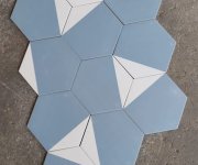 Dlažba Deceram Hunter Azul/Sand Hex 17,5x20,2 - modrá (skladem)