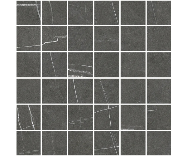Dlažba jako kámen Colorker Nomade Mosaico Noir 30x30 Rett., Matt. - antracitová