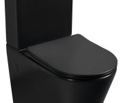Sapho Paco Wc Kombi, Rimless, Spodní/zadní Odpad, černá Mat