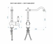 Desy, Dřezová Stojánková Baterie - Chrom DSY11400