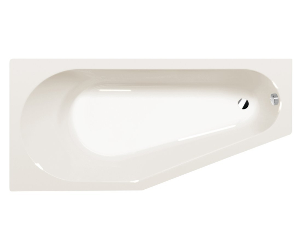 Polysan Tigra L Asymetrická Vana 170x80x46cm, Ivory