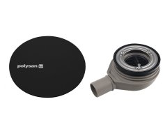 Polysan Mirai Vaničkový Sifon, Průměr 90mm, Dn40, Krytka černá Mat