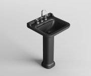 Kerasan Waldorf Universální Keramický Sloup K Umyvadlům 60, 80cm, černá Mat