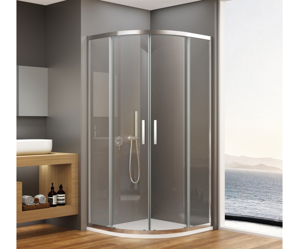 Bruckner Borg čtvrtkruhová Sprchová Zástěna 900x900x1950 Mm, R550, čiré Sklo