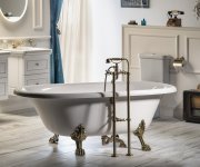 Sapho Antea Připojení Pro Instalaci Vanové Baterie Do Podlahy (pár), Bronz