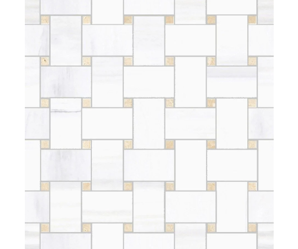 Dlažba jako kámen Sant'Agostino Themar Rete Bianco Lasa 30x30 Kry - bílá