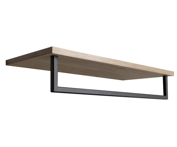 Sapho Ska Polička Na Ručníky S Hrazdou 600x250mm, Dub/černá Mat