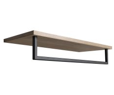 Sapho Ska Polička Na Ručníky S Hrazdou 600x250mm, Dub/černá Mat