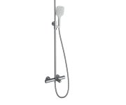 Sprchový sloup vanový Termo 300 - TE 092.00CR/WH Sprchový sloup vanový s termostatickou baterií, posuvný, se sprchovým setem, chrom/bílá X070098