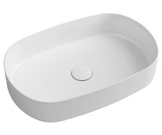 Isvea Infinity Oval Keramické Umyvadlo Na Desku, 55x36cm, Bílá Mat
