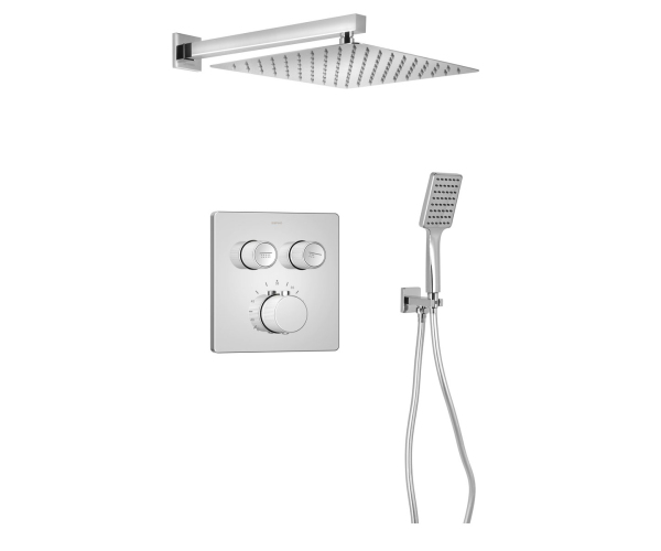 Sapho Smart Select Podomítkový Sprchový Set S Termostatickou Baterií, 2 Výstupy, Vyú