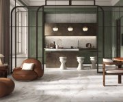 Dlažba jako mramor Bottega Glamour ONICE GREY 60x120 Mat. Rett. - béžová