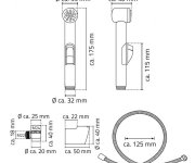 Ridder Lyon Sprchový Set Pro Vodovodní Baterii F22x1 A F24x1, Chrom