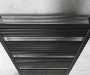 Aqualine Tondi Otopné Těleso Rovné 600x1330 Mm, Středové Připojení, černá Mat