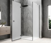 Polysan Globe Black Obdélníkový Sprchový Kout 1000x900mm, Matné Sklo, Levé