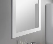 Aqualine Favolo Zrcadlo V Rámu 80x80cm, Bílá Mat