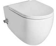 Isvea Infinity Cleanwash Závěsná Wc Mísa, Integrovaná Baterie A Bidet. Sprška, Rimless, 36,5x53cm, Bílá